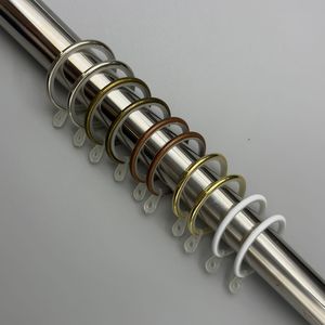 耐久性のある頑丈な鉄製リングアイレットプリーツカーテンピンチプリーツドレープロッドエンドカバーシルバーフックカスタム長さモダン - Product Image 3
