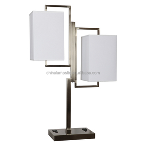 Lámpara de Mesa con Base de Cerámica Blanca y Pantalla de Tela Blanca para Dormitorio de Hotel, Sala de Lectura Retro o Uso Doméstico - Product Image 6