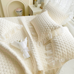 Hàn Quốc phong cách embroid mùa hè ngủ Viện trợ ren trắng cao su giường váy - Product Image 6