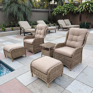 Set di mobili moderni per esterni in plastica impermeabile in Rattan di bambù in acciaio/alluminio con telaio in <span class=keywords><strong>giardino</strong></span> parco magazzino Hotel camera <span class=keywords><strong>da</strong></span> letto - Product Image 5