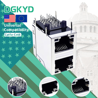 Coupleur RJ45 Cat6 UTR sans outil, adaptateur jack blindé STP, connecteur Ethernet femelle Cat5/5e pour câble LAN, montage sur circuit imprimé, plaqué or, aérospatiale