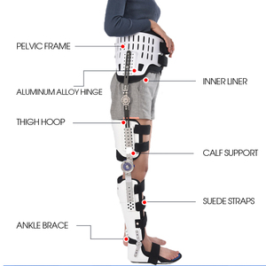 Attelle de genou réglable renforcée pour le soutien fixe du genou, déchirure du ligament rotulien, soutien du membre inférieur, soutien de réadaptation - Product Image 4