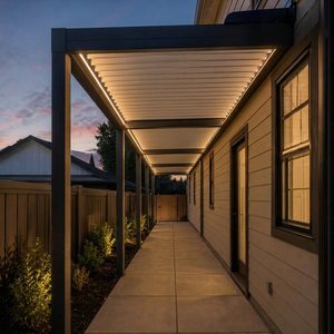 Pérgola Bioclimática RKOVE 3x6m, Cubierta Exterior de Aluminio para Camino de Entrada, Pérgola Moderna para Patio, Pérgola Inteligente de Aluminio - Product Image 1