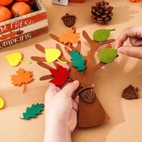 Kit de bricolage en feutre fait main pour arbre - Décoration murale multicolore pour la maison, accessoire de festival d'automne