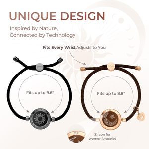 Long Touch Bracelets Couples Smart <b>Light</b> Vibration for Pairing <b>Rope</b> Valentine's Day Gifts Him Her Women Men - Product Image 4