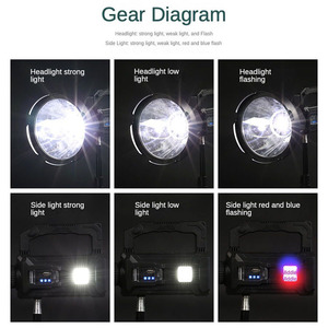 Siêu sáng năng lượng mặt trời có thể sạc lại LED Spotlight ngoài trời cầm tay tìm kiếm ánh với 3 bộ lọc màu Long Range đèn pin - Product Image 2