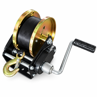 Treuil manuel miniature de 2500 lb avec frein automatique, construction en acier, pour levage de chantier et utilisation marine