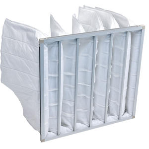 Filtro a sacco in fibra sintetica per sistema HVAC, sacchetto filtro aria a media efficienza, rete con filtro di aspirazione specifica per la ventilazione - Product Image 1