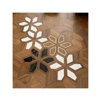 Parquet composite en bois massif, motif personnalisé, plancher en bois d'ingénierie pour villa de luxe, hôtel, décoration intérieure.