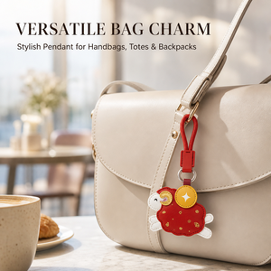 Porte-clés en cuir mignon en forme de mouton, personnalisé avec logo, fabrication directe usine, OEM ODM, fait main, gaufré, breloque de sac animal pour cadeaux - Product Image 3