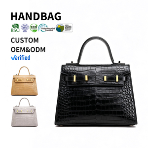 Женская роскошная сумка из натуральной кожи с узором под крокодила, стильная, с верхней ручкой, съемным ремнем, на молнии, мягкая, легкая, водонепроницаемая - Product Image 1