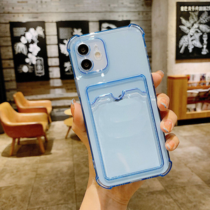 TPU chủ tín dụng Silicone chống sốc rõ ràng Thẻ Ví thông minh Bìa thiết kế <span class=keywords><strong>Wallet</strong></span> trường hợp điện thoại cho <span class=keywords><strong>Iphone</strong></span> 12 13 14 15 16 Pro Max - Product Image 5