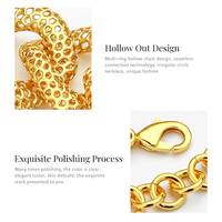 3D impression creux gros lien chaîne collier filigrane maille surdimensionné audacieux progressivement déclaration bavoir collier mode bijoux de mariage