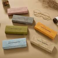 Boîte d'emballage rectangulaire de haute qualité pour lunettes, accessoires, impression de logo, étui rigide de luxe en cuir PU pour lunettes