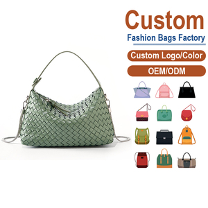 Luxury Vintage Designer <b>Leather</b> Bags Sage Green Woven Women Crossbody Chain Strap Genuine <b>Leather</b> Factory Autumn Summer - Product Image 1
