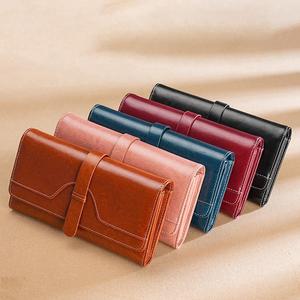 Porte-cartes pour homme de haute qualité, élégant, en cuir véritable, léger, avec fermeture à bouton, premium, vente en gros directe d'usine - Product Image 1