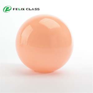 Abat-jour en verre blanc opale rose de forme et de taille personnalisées pour éclairage suspendu intérieur - Product Image 5