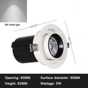 Foco Led moderno para pasillo, cabezal móvil de techo, montaje empotrado, color negro, a buen precio - Product Image 6