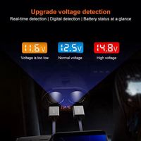 Chargeur de voiture double USB rapide 12V/24V OEM, adaptateur de prise de charge rapide double USB 12V/24V, convertisseur répartiteur de tension 5V 3.6A avec affichage de diagnostic