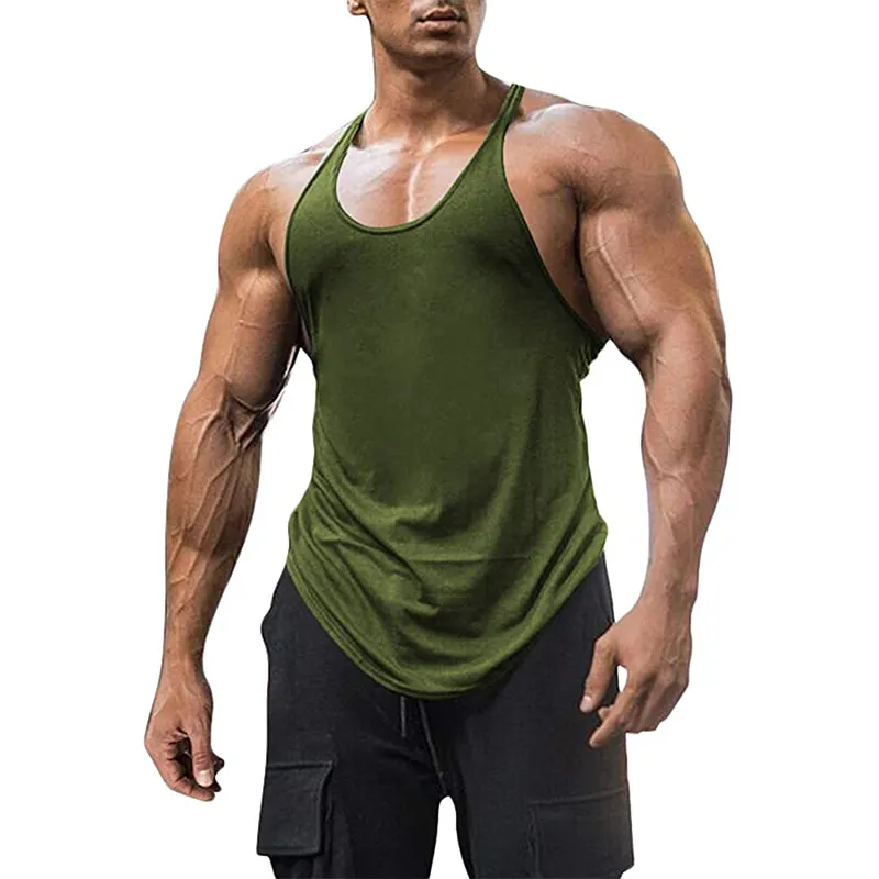 China Supplier customize sports quickly dry fitness gym tank tops custom made vests singlets men