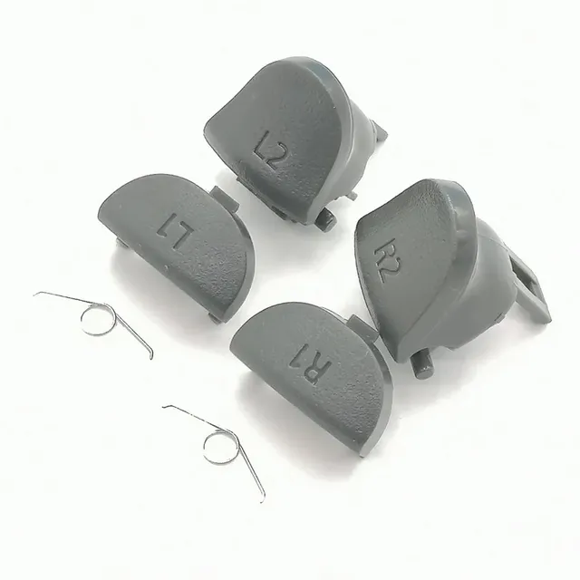 Joystick Replacement Button Set for PS4 Controller Button Kit for P4 Full Set R1 L1 R2 L2 Replace Trigger Button