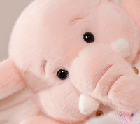 Peluche Éléphant Brodé Ultra Doux avec Rembourrage en Coton PP, Anti-Stress en Maille, Personnalisable, Vente en Gros, Cadeaux d'Anniversaire et d'Entreprise