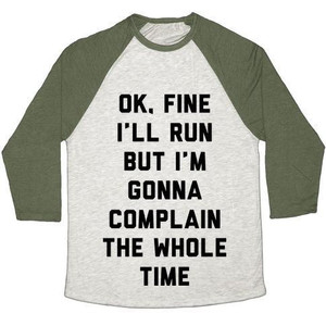 Ok, bien, me voy a correr, camiseta de béisbol unisex de mezcla triple - Product Image 4