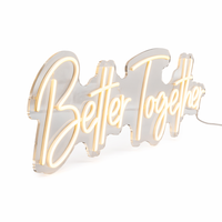 Letrero de neón LED personalizado Better Together, decoración de pared personalizada para ceremonia de boda, regalo de aniversario para el hogar, dormitorio