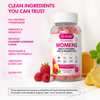 Gummies Équilibre Féminin Personnalisées Prix Usine Sans Sucre Véganes Soutien Flore Féminine