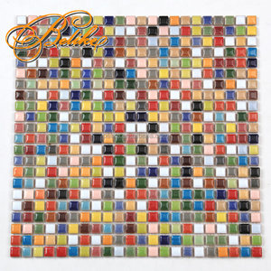 Carrelage de mosaïque coloré en céramique, 1 pièce, avec motif arc-en-ciel, décoration murale, accessoire pour décor d'intérieur Durable - Product Image 2