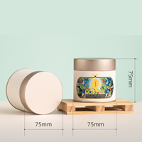 Boîte à thé ronde multicolore 75*75mm/123mm/160mm, conteneur en étain avec autocollant personnalisé et impression sérigraphique pour le stockage de confiseries