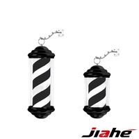 Lampu Barber Pole LED Modern dengan Lampu Salon Rambut Berputar, Menampilkan Garis Merah Putih Biru, Gaya Mewah