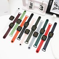 Jam Tangan LED Berkedip Lampu Malam Plastik Persegi Baru Jam Tangan Digital Jelly Pasangan Pelajar Pria dan Wanita Tren Fashion