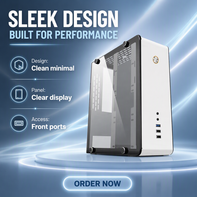 Game Competitive ATX Mid Tower Aluminum Alloy Computer Case for Office Use