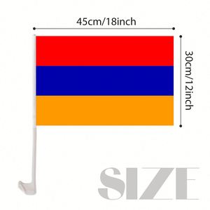 Cheap Price Armenia Car Window <b>Flag</b> 12x18inch Custom Logo with High Material - Product Image 1