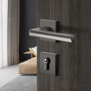 Poignée de porte de luxe au design moderne B9-2002, quincaillerie en alliage de zinc, serrure à cylindre à bon prix pour usage domestique, vente en gros d'usine - Product Image 3