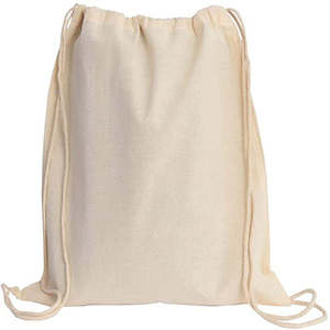 20X45Cm Large Durable Recyclable Cotton Natural Custom Logo Accept Drawstring Backpack for Essential Oil Perfume & Shampoo - Product Image 4