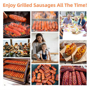 เครื่องตัดไส้กรอกสแตนเลสสำหรับเตาปิ้งย่างกลางแจ้ง สำหรับเตาบาร์บีคิวหรือเตารมควัน อุปกรณ์เสริมสำหรับย่างไส้กรอก - Product Image 6