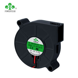 พาวเวอร์เยียร์ 5015 โบลเวอร์ 5V12V พัดลมระบายอากาศในรถยนต์ ตู้ปลา โคมไฟต้นไม้ เครื่องกำจัดขน โบลเวอร์ไมโครดีซี - Product Image 2