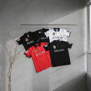 <span class=keywords><strong>Polo</strong></span> da <span class=keywords><strong>Uomo</strong></span> di Alta Qualità 100% Cotone con Logo Ricamato Personalizzato, Manica Corta, Stile Casual New York - Product Image 1