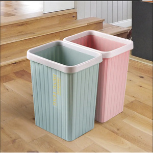 Cubo de basura cuadrado de plástico sin tapa para el hogar, sala de estar, cocina, baño, oficina, uso en interiores - Product Image 1