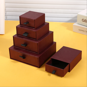 Csmd Trung Quốc Nhà cung cấp trượt quà tặng bao bì màu đỏ tùy biến tông lưu trữ đồ trang sức hộp cho Bông tai - Product Image 1