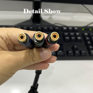 อะแดปเตอร์ VGA ตัวผู้เป็น RCA พร้อมปลอกหุ้ม PVC และแผ่นฟอยล์ป้องกันสัญญาณรบกวน สำหรับคอมพิวเตอร์และจอภาพ - ขั้วต่อชุบทอง - Product Image 4