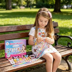 Girls Hair Accessory Design Kit DIY Headbands <b>Clips</b> Sequin <b>Bow</b> Butterflies Flowers Gift Ready Box Wholesale Pack - Product Image 4