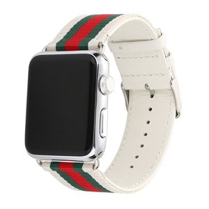 Para <span class=keywords><strong>apple</strong></span> <span class=keywords><strong>watch</strong></span> band, nylon con correa de reloj de cuero genuino para smartwatch - Product Image 2
