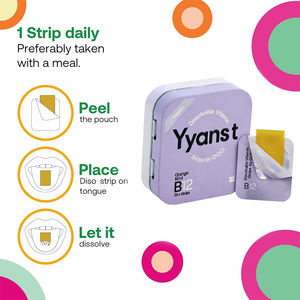 Bandes buvables de vitamine B12 pour adultes OEM/ODM, dissolution rapide, réduit la fatigue, soutient la santé cognitive, apporte de l'énergie, complément alimentaire - Product Image 3