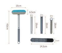 Vente directe d'usine, brosse double face multifonctionnelle, nouvelle conception, haute qualité, ABS, pour nettoyer les tapis, les canapés, les lits, les poils d'animaux