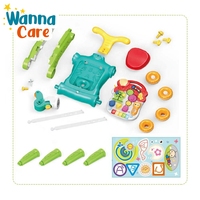 Vente en gros de jouets pour bébés marchette à pousser table d'apprentissage éducatif précoce poussette musicale pour tout-petits avec roues et siège pour bébés