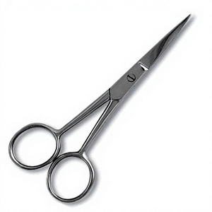 ASAP Customizable Satin <b>Nail</b> <b>Scissors</b> Curved Stainless Steel Sharp Curved Simple Design Non-Foldable Beauty Manicure <b>Scissors</b> - Product Image 1