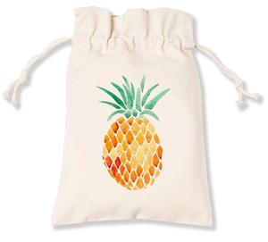 Sacs à cordon en coton beige avec logo imprimé personnalisé - Product Image 3